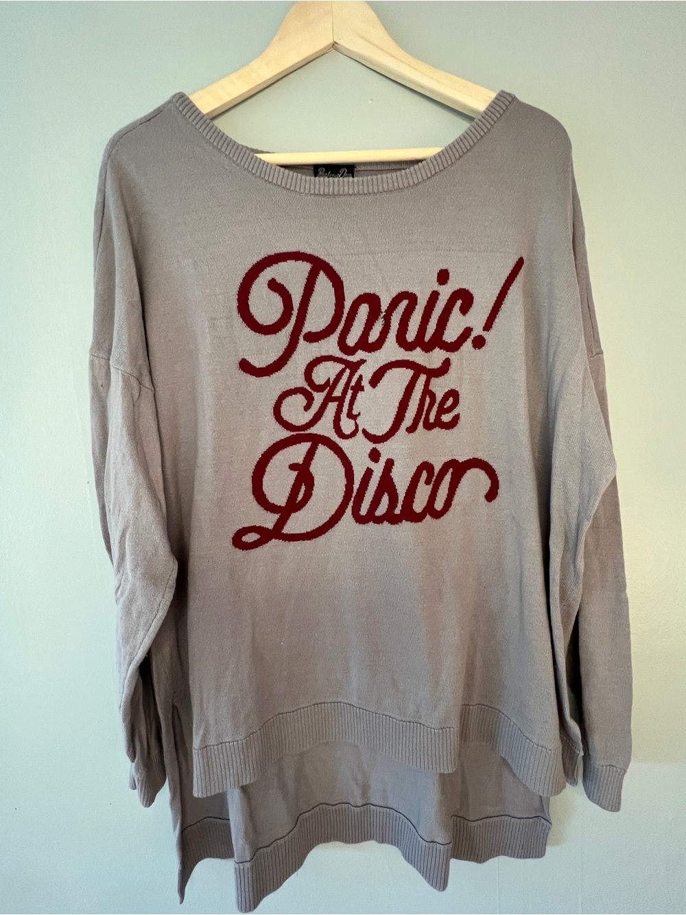 Panic! At The Disco Taupe Plus Size Crewneck Sweater by Hot Topic!